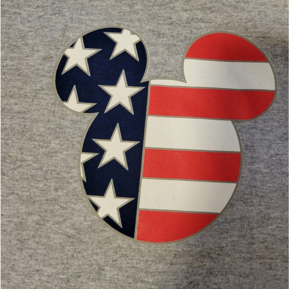 Vintage Walt Disney World Stars & Stripes Mickey Tee L - Picture 4 of 7